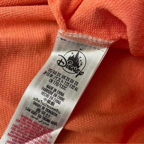 Disney Moana Pullover Fleece Hoodie Coral Peach Hawaii B5  Women's Sz 2X B5 - Picture 7 of 11